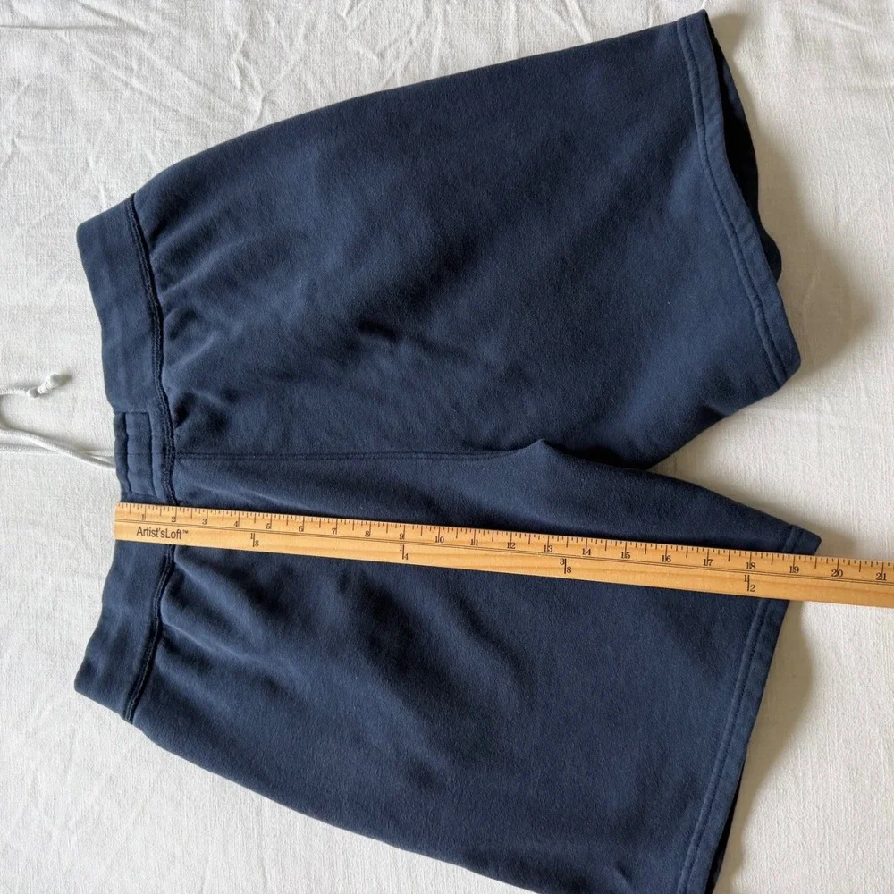 Abercrombie & Fitch Navy Blue Logo Fleece Sweat Shorts Medium 128A0047